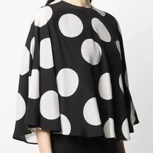 Valentino Black and White Polka Dot Blouse